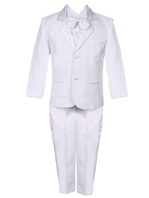 Rain Kids Baby Boys Multi Color Jacquard Detailing Special Occasion Tuxedo 6-24M - SophiasStyle.com